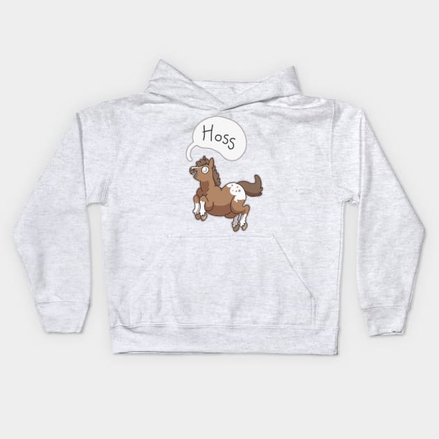 Hoss Horse Kids Hoodie by goccart